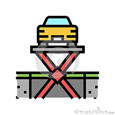 lift equipment parking color icon vector illustration Vector Illustration