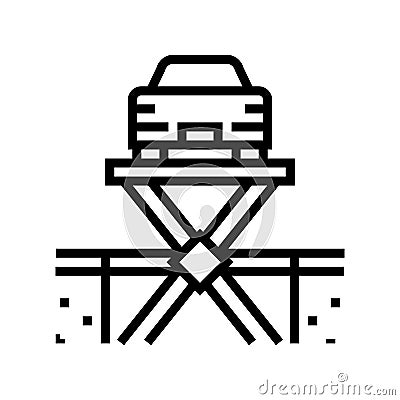 lift equipment parking line icon vector illustration Vector Illustration