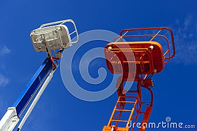 Lift platform bucket Stock Photo