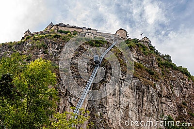 Lift to Hochosterwitz Castle on Carinthia in Austria Editorial Stock Photo