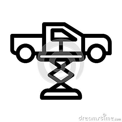 Lifter Vector Thick Line Icon For Personal And Commercial Use Stock Photo