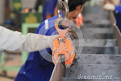 Lifting equipment plate clamp Stock Photo