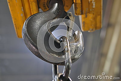 Lifting gear in the workshop at the factory Stock Photo