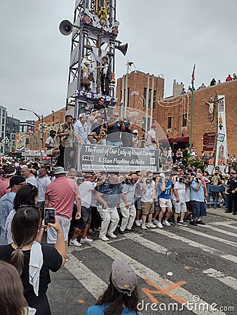 Lifting The Giglio, Feast Of Our Lady of Mount Carmel, Brooklyn, NY, USA Editorial Stock Photo