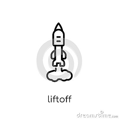 Liftoff icon from Astronomy collection. Vector Illustration