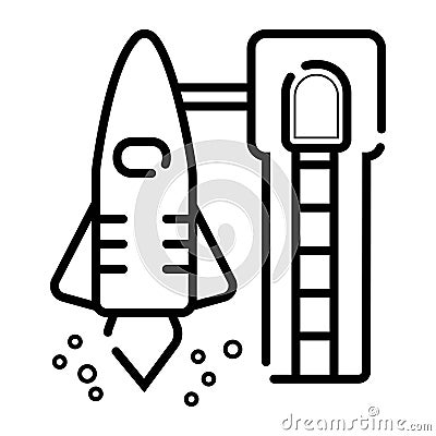 Liftoff vector icon Cartoon Illustration