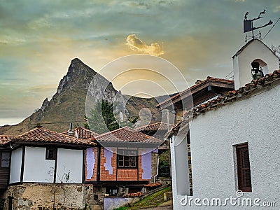 Ligüeria village, Piloña municipality, Asturias, Spain Stock Photo