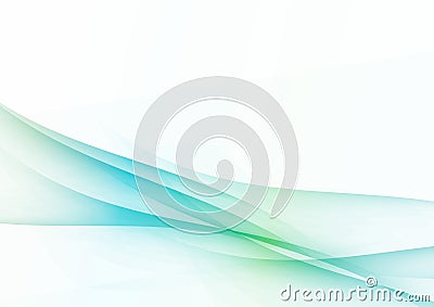 Light abstract fresh spring wind waves Vector Illustration