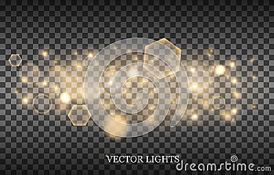 Light abstract glowing bokeh lights. Vector Illustration