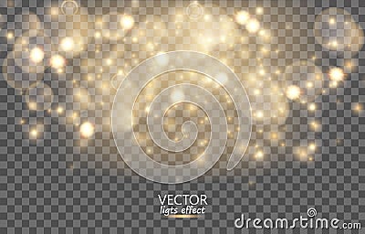 Light abstract glowing bokeh lights. Vector Illustration