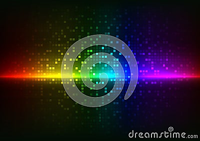 Light Abstract pixels Technology background Vector Illustration