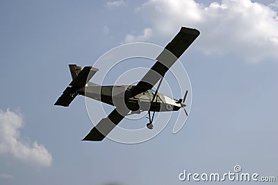 Light aircraft in flight Stock Photo