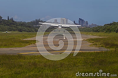 Light Aircraft Plane Landing Editorial Stock Photo