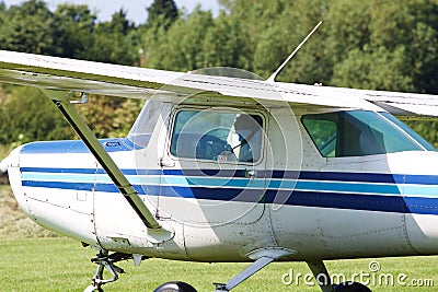 Light aircraft ready to take off Editorial Stock Photo