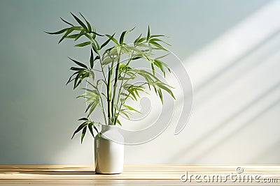 Bamboo Plant in a Light and Airy Product Stock Photo