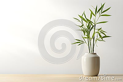 Bamboo Plant in a Light and Airy Product Stock Photo