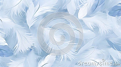 Light airy delicate feathers on a pale background Stock Photo