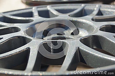 Light alloy wheel for passenger cars Stock Photo