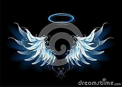 Blue angel wings Vector Illustration