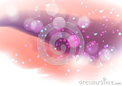 Light background with bright blurred spots and bokeh Vector Illustration