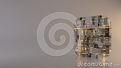light background 3d rendering icon of voice memos app icon Stock Photo