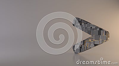 light background 3d rendering symbol of greater than icon Stock Photo