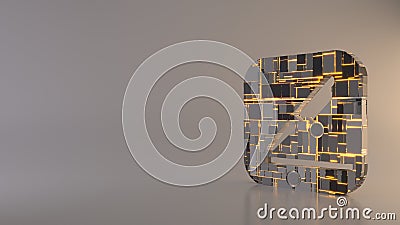 light background 3d rendering symbol of pages icon Stock Photo