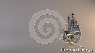 light background 3d rendering symbol of tint icon Stock Photo