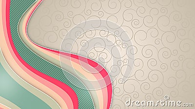 Light background with multicolored lines, outline pattern Stock Photo