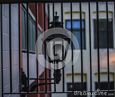 Light behind bars Stock Photo