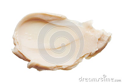 Light beige makeup smear of creamy foundation Stock Photo