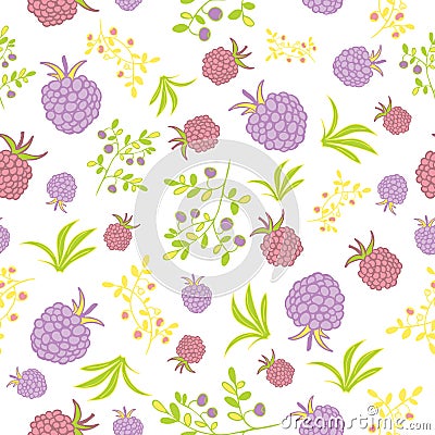 Light berry pattern Vector Illustration