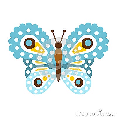 Light blue beautiful butterfly vector Illustration Vector Illustration