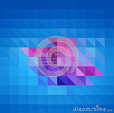 Light blue blurry triangle background. Creative geometric illustration in Origami style with gradient. Vector Illustration