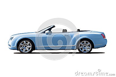 Light blue cabriolet Stock Photo