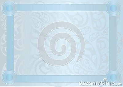 Light Blue certificate Vector Illustration