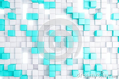 Light blue cube backdrop Stock Photo