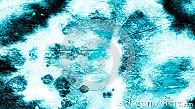 Light Blue Dirty Art Paint. Dye Bohemian Stock Photo