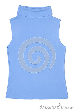 Light blue female sleeveless shirt Stock Photo