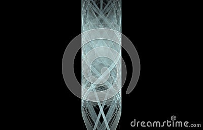 Light blue fractal glow. Fantasy fractal texture. Digital art. 3D rendering. Computer generated image. Stock Photo