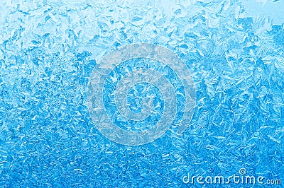 Frozen window glass Stock Photo