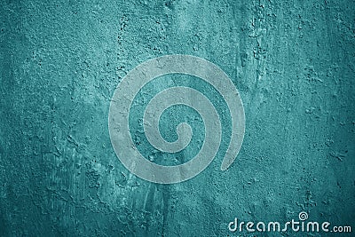 Light blue green texture. Painted wall. Vintage teal color background with space. Stock Photo