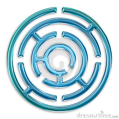 Light blue maze Stock Photo