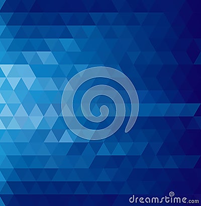 Light BLUE Pattern. triangular template. Geometric sample. Repeating routine with triangle shapes. Vector Illustration