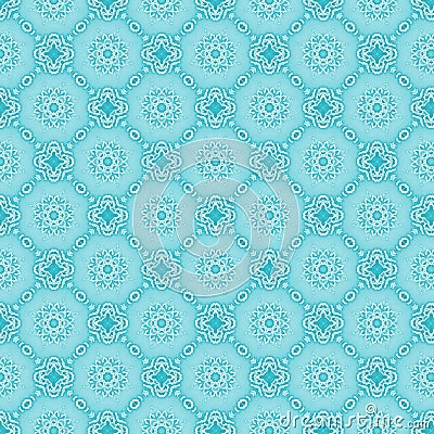 Light blue pattern with white frost ornament Stock Photo