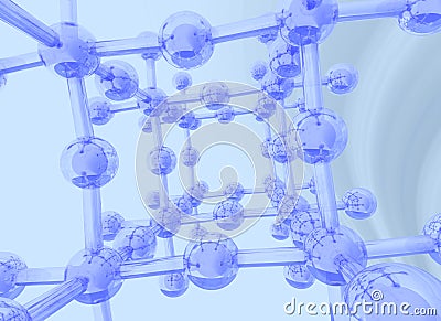 Light blue scientific background Stock Photo