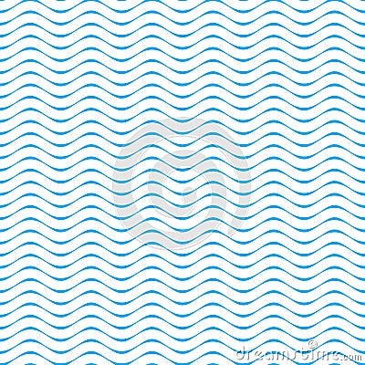 Light blue seamless waves pattern on white shaded background Vector Illustration