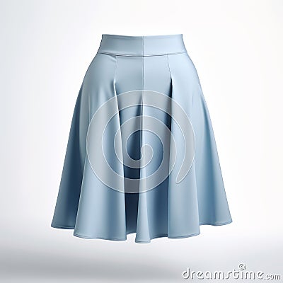 Light Blue Skirt Leggings Monochrome Toned Rubber Sculpted Dansaekhwa Style Stock Photo