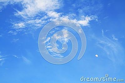 light blue sky and white cloud beautiful sunlight day outdoor Stock Photo