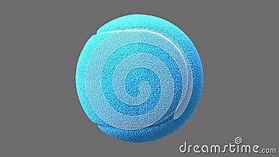 Light Blue Tennis Ball on Gray Background. Stock Video - Video of blue, ball:  225474473